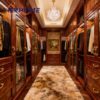 Vestidor a Medida de Madera Maciza Estilo Vintage |   Armario de Dormitorio con Puertas de Cristal