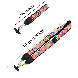 สายคล้องไหล่คาดลำตัวสำหรับ<span class=keywords><strong>โทรศัพท์</strong></span>มือถือเชือกผูกโบว์ที่จับโบว์สายคล้องไหล่ลายดอกไม้ที่ออกแบบได้ตามต้องการสำหรับการช็อปปิ้งประจำวัน - Product Image 5