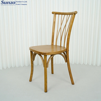 Chaise Chiavari moderne en bois massif, style Botanica, empilable, pour extérieur, villa, banquet, école, parc, nouveau style