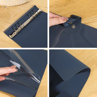 PU cuir A5 taille cahier classeur souple Transparent PVC couverture protecteur coque rechargeable feuilles mobiles Journal dossiers