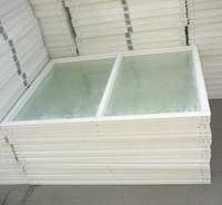 Fenêtre verticale industrielle résistante à la corrosion en PRV avec panneaux transparents en fibre de verre pour la ventilation et l'éclairage naturel