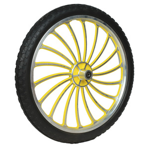 Cheng Jin Vehicles 20-inch PU Foam Wheelchair <b>Wheel</b> Solid Alloy <b>Spoke</b> 100kg Load Capacity - Product Image 1