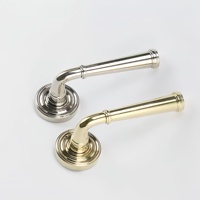 Poignée de porte réglable en laiton brillant de haute qualité, style européen, en forme de T, nickel argenté, PVD or, durable, pour commode et armoire