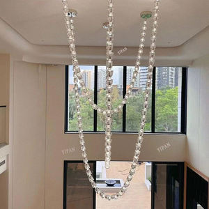 Lámpara de Araña de Cristal Estilo Francés para Hotel, Villa, <span class=keywords><strong>Restaurante</strong></span>, Escalera, 3500-6000K, Regulable, Ahorro de Energía, para Sala de Estar, Vestíbulo - Product Image 3
