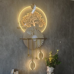 127x50cm avec veilleuse LED nouveau mur en métal salon décor à la maison luxe Art article maison décoration en gros livraison directe DDP - Product Image 5