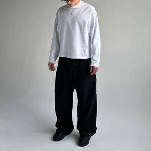 Tùy Chỉnh Dài Tay Áo Tee <span class=keywords><strong>Jersey</strong></span> Boxy Drop Shipping Vai Nặng 100% Cotton Cắt Quá Khổ Thời Trang Đường Phố Crew Người Đàn Ông Áo Nỉ - Product Image 4