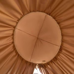Tente suspendue ronde pour chambre d'enfant, bébé et tout-petit, avec rideaux et jupe de lit, pour coin lecture et espace de jeu, thème Princesse Garçons Filles, couleur Nougat - Product Image 4