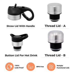 Bouteilles d'eau isothermes personnalisées en acier inoxydable 304 à double paroi de 1 L pour le sport, vente en gros - Product Image 2