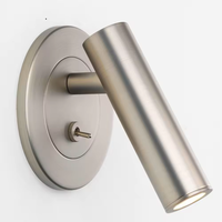Cabecero Flexible de Hotel de alta calidad, iluminación de lectura Led, mesita de noche de aluminio, luz de lectura de pared de 3W con interruptor
