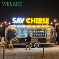 WECARE Restauration Concession Cuisine Mobile Remorque Restauration Rapide Camion Pizza Restauration Rapide Entièrement Équipé avec Cuisine Complète