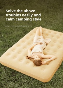 Luxury <b>Foldable</b> Modern Inflatable Air <b>Mattress</b> Built-In Pump Comfortable for Indoor Outdoor Camping Travel Bedroom Use - Product Image 2