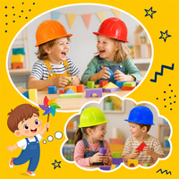 Casque de chantier créatif pour enfants, jouet en plastique, accessoire de déguisement pour Halloween, anniversaire, spectacle, événements