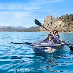 Buona scelta 1/2 persone cristallo di plastica vedere attraverso Kayak canoa trasparente con stabilizzatore