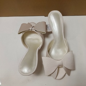 Chaussures à talons hauts pour femmes, style féerique sexy, à bout ouvert, à enfiler, couleur unie, avec nœud, talon fin, pour l'été et le printemps - Product Image 4