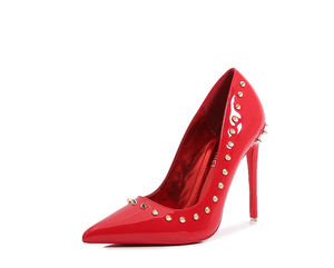 Tacchi a Spillo con Punta Affusolata da 12 <span class=keywords><strong>CM</strong></span> per Donna, in Vernice, Tacco Alto Arcobaleno, Tacco Metallico Dorato con Borchie - Product Image 3