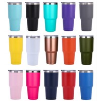 Gobelet isotherme classique de 30 oz pour le voyage, tasse à café à double paroi, couvercle en acier inoxydable, mug à bière, logo gravé au laser