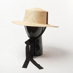 Chapeau Canotier en Paille Naturelle Personnalisé de Haute Qualité Nouveauté Été <span class=keywords><strong>2022</strong></span> avec Ruban de Mentonnière pour Fête en Plein Air, Voyage, Usage Quotidien Décontracté – Style Image - Product Image 3