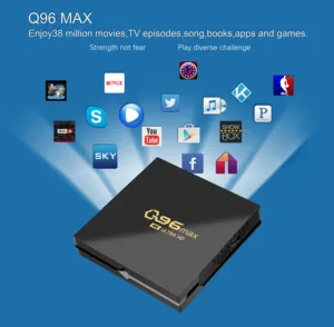 2023热美国Q96最大电视盒50真正的安卓电视盒8gb + 128gb Q96pro智能电视安卓10.0 2.4g Wifi