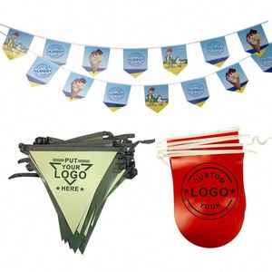 ธงตกแต่งโพลีเอสเตอร์ 100% ราคาดี สำหรับแขวนภายนอกอาคาร สายธงยาว 30 เมตร - Product Image 1