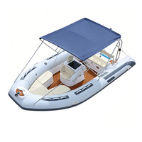 Bateau pneumatique RIB-520E certifié CE pour sports nautiques en plein air, coque en fibre de verre, tube en PVC, bateau de loisirs familial