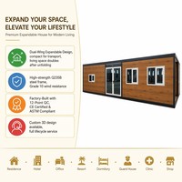 Offre Spéciale – Maison Conteneur Préfabriquée Extensible 40 pieds/20 pieds, 1, 2, 3, 4 ou 5 Chambres, Cuisine de Luxe, Villa Portable