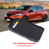 Chargeur sans fil Qi pour voiture Renault CLIO 4, accessoire, recharge rapide 15w, plaque de chargement de téléphone, pièces intérieur, Modification, pour véhicule