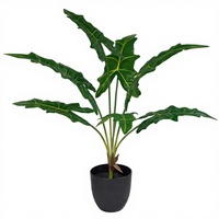 Tanaman Plastik Buatan 7 Daun Rangkaian Hijau Bird Paradise Alocasia Sarian Monstera Philodendron Dekoratif Grosir
