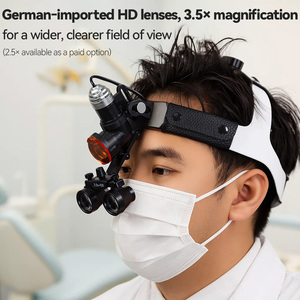 Loupes dentaires TTL ergonomiques avec bandeau lumineux pour vision médicale et tête à grossissement 3,5x - Product Image 5