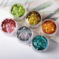 Paillettes laser scintillantes hexagonales de 2,5 mm pour nail art DIY, collection PET, 10g par sachet