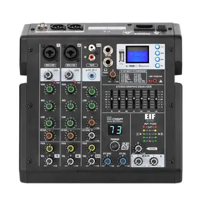 EIF AF-TD4 Console de mixage 4 canaux 99 effets 7 bandes EQ USB jouer et enregistrer Bluetooth Dj fête école son mélangeur Audio