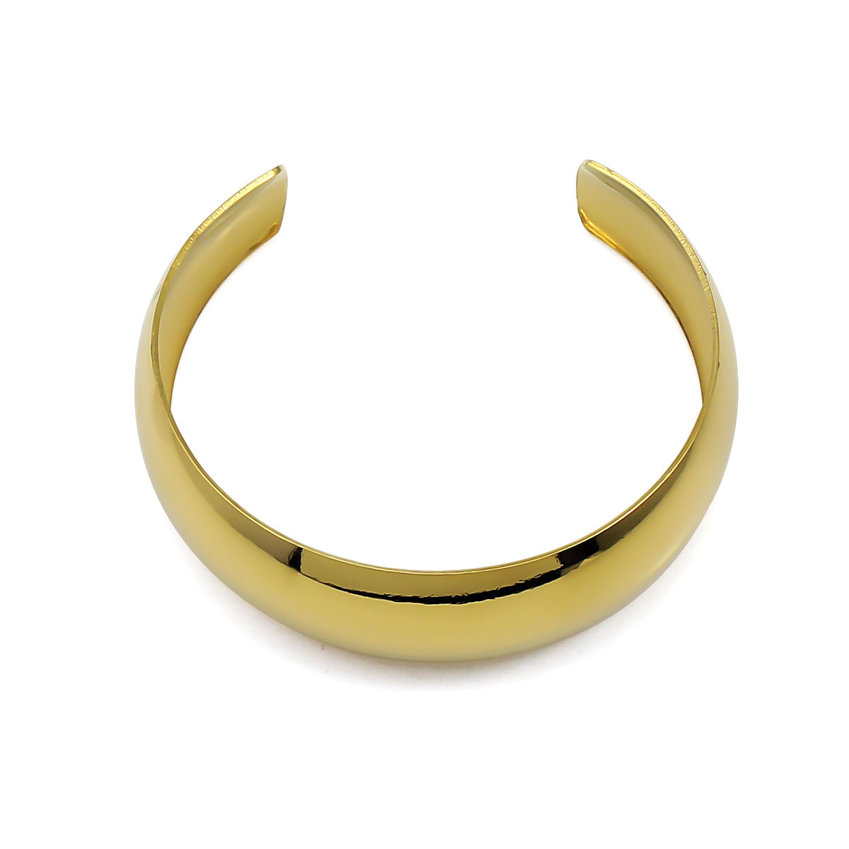 时尚经典手镯18k金板简约时尚手镯55毫米金圆形手镯首饰