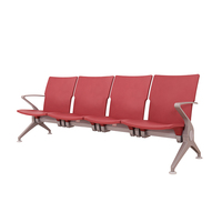 Chaise d'attente personnalisée et durable avec table latérale pour aéroport, hôpital et centre commercial