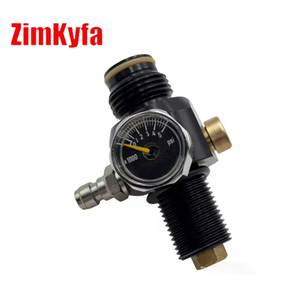 Régulateur de pression pour bouteille de CO2 Zimakyfa en alliage d'aluminium, filetage M18*1.5, entrée 3000 PSI, sortie 800 PSI, modèle noir - Product Image 2