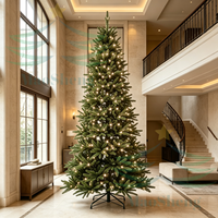 Sapin de Noël artificiel pré-éclairé de 2,7 m (9 pieds) pour intérieur/extérieur – Distributeur en gros