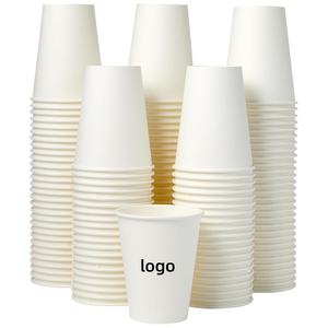 7oz 8oz 9oz 10oz 12oz 14oz 16oz Gobelet en papier jetable personnalisé pour café boisson blanche Tasse à café en papier jetable à paroi unique - Product Image 1