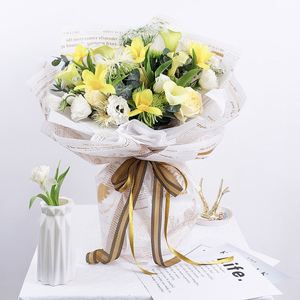 Papier d'emballage pour fleurs en film plastique semi-transparent de nouvelle conception avec impression intégrale de lettres d'amour - Product Image 6