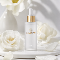 Flacon compte-gouttes en verre blanc givré de qualité supérieure 30 ml pour sérum éclaircissant pour le visage