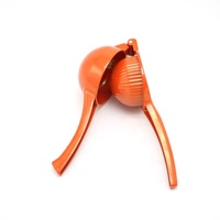 Professional Heavy Duty Orange Color Manual Handheld Aluminum Fruits Lemon Lime Orange Citrus Squeezer Presser Juicer