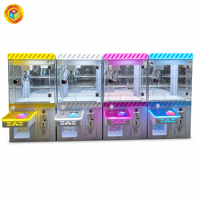 Machine à griffes commerciale à monnayeur avec éclairage RGB, en acrylique et métal, jeu d'arcade attrape-jouets, avec multiprise, à vendre