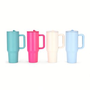Cross-border Portable Handle Straw Cold-keeping Ice Cup Double-wall Vacuum Insulation 304 Stainless Steel Vacuum <b>Flask</b> <b>Bottle</b> - Product Image 4
