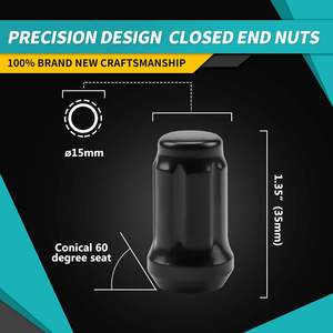 23 PCS <span class=keywords><strong>de</strong></span> boîte noire <span class=keywords><strong>1</strong></span>/<span class=keywords><strong>2</strong></span> "-<span class=keywords><strong>20</strong></span> Spline Bulge Acorn Spline Lug Nuts pour Jeep - Product Image 3