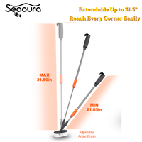 Nettoyeur d'aquarium multifonction Seaoura SR-513 7-en-1 avec brosse à angle réglable et manche télescopique pour les aquariums profonds