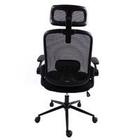 Chaises de bureau pivotantes ergonomiques avec appui-tête réglable et soutien lombaire à haut dossier