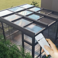 Système de lucarne en verre isolant rétractable motorisé électrique intelligent personnalisé fenêtre de toit coulissante automatique vol de toit