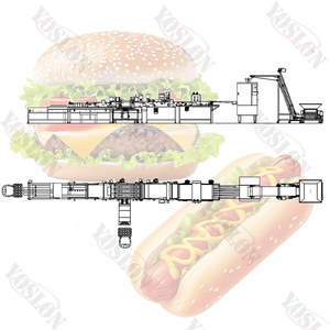 Yoslon chất lượng tốt nhất Đầy đủ automatique Hamburger sandwichs cuộn bánh mì dây chuyền sản xuất dòng bánh mì - Product Image 3