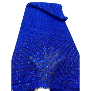 Tela de Encaje Guipur de Alta Calidad al por Mayor con Cuentas para Vestidos de Novia y Bordados, Material de Poliéster/Algodón - Product Image 1