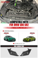 غطاء محرك من ألياف الكربون الجاف من بيرفيبل لسيارات BMW M4 G82 وM3 G80، حامل كربوني، غطاء زخرفي بديل لغطاء المحرك