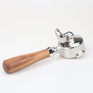 Portafiltro de café <span class=keywords><strong>Delonghi</strong></span> Brevill, <span class=keywords><strong>mango</strong></span> de madera, 51mm, 54mm, 58mm, con doble boquilla y 2 tazas de cesta - Product Image 4