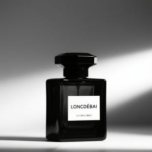 Nuevo Diseño, Botella de Perfume Cuadrada/Rectangular Vacía, de Vidrio Transparente/Negro, de 30ml, 50ml, 100ml, 20ml, con Tapa Cuadrada Negra - Product Image 1