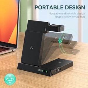 Almohadilla de soporte para cargador inalámbrico magnético Estación de carga rápida 6 en 1 para iPhone para Apple Watch para Samsung Watch Travel Iterm - Product Image 3